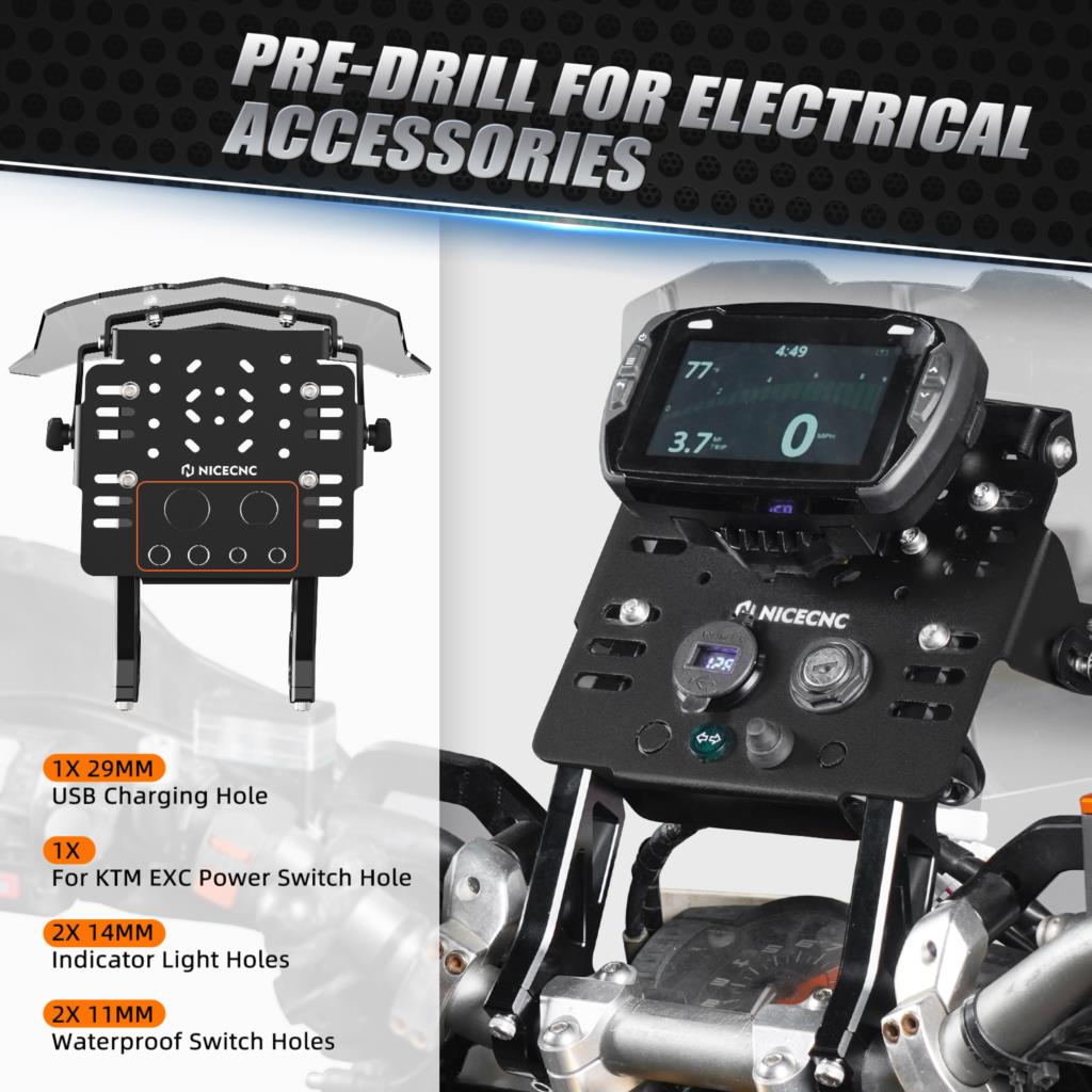 GPS Mount Bracket Mini Fairing Kit For KTM EXC 300 SXF 450 Husqvarna TE 300 GasGas EC 300 Beta RR 300 Honda Yamaha Suzuki Sherco