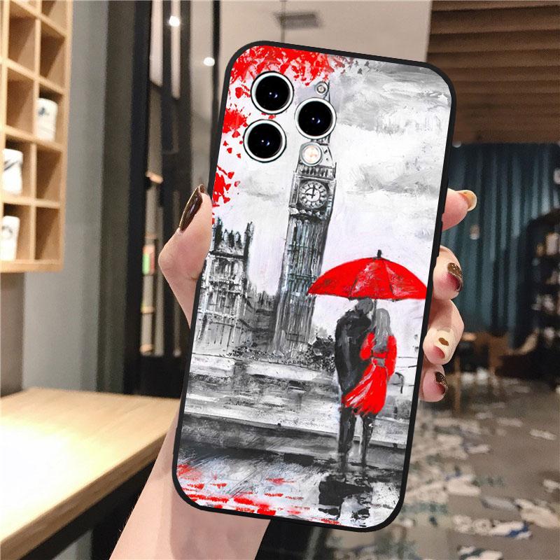 

London Bus Telephone Box Big Ben Phone Case For iphone 17 Pro Max Air 16 15 14 13 Pro Max 15 16 Pro 15Plus Shell iPhone 17Air