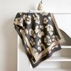 Leopard Print Jacquard Imitation Cashmere Scarf Women'S Short Fringed High-End Shawl