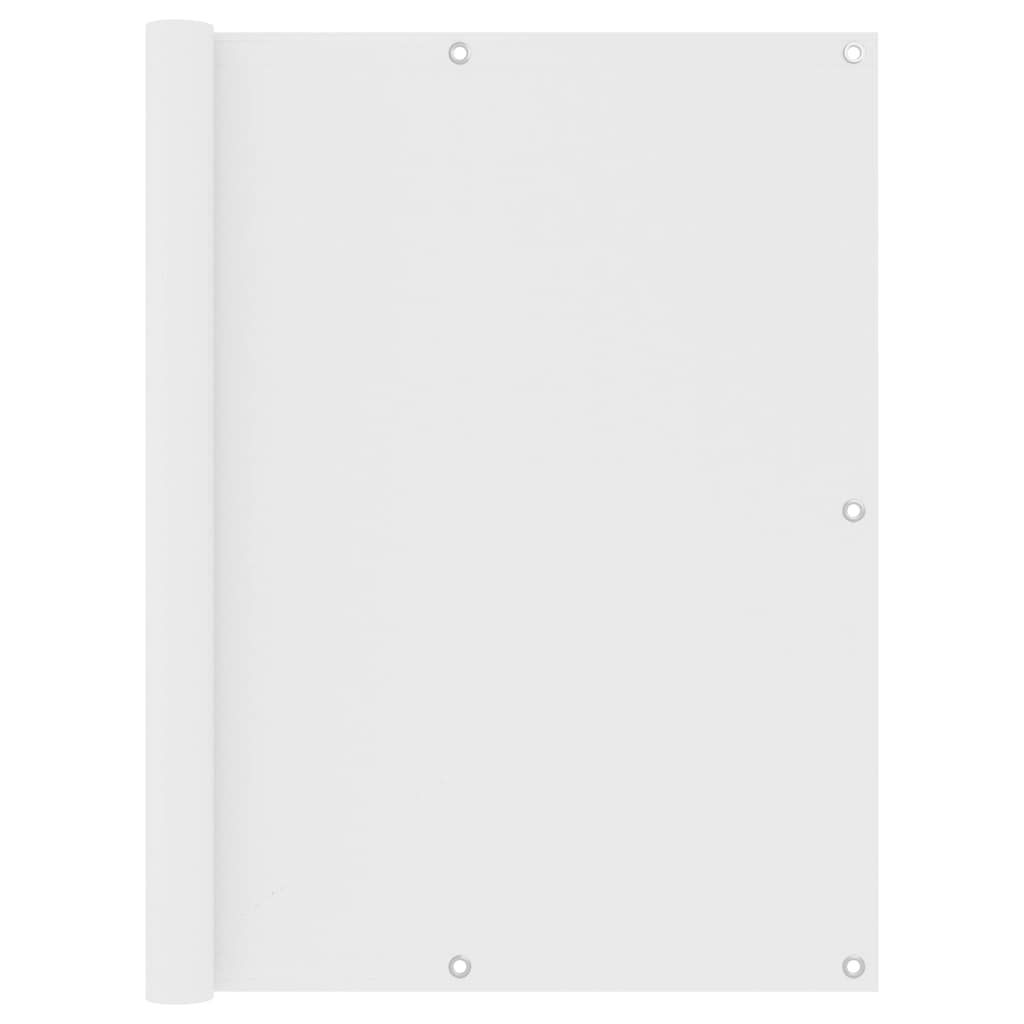 vidaXL Balkon-Sichtschutz Weiß 120x500 cm Oxford-Gewebe