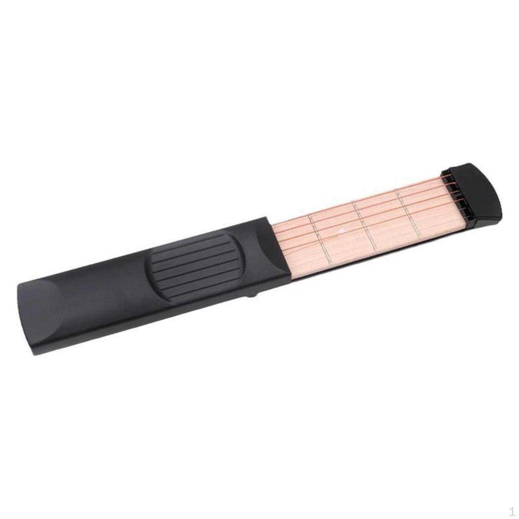 Pocket Guitar Fretboard Tool Portable Practice Handheld with Strings for