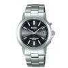 SEIKO SELECTION SBTM169 orologio da polso da uomo solare radiocontrollato calendario data quadrante nero vetro zaffiro argentato acciaio inossidabile 10 ATM resistente all'acqua