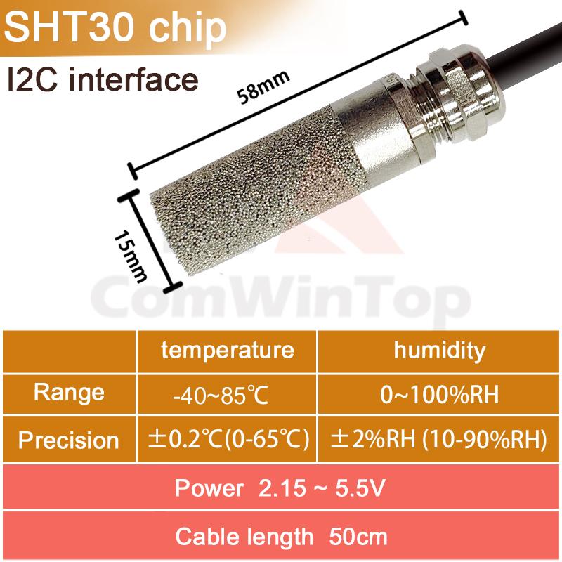 SHT20 SHT30 SHTC3 SHT35 I2C Temperature Humidity Sensor Probe 2