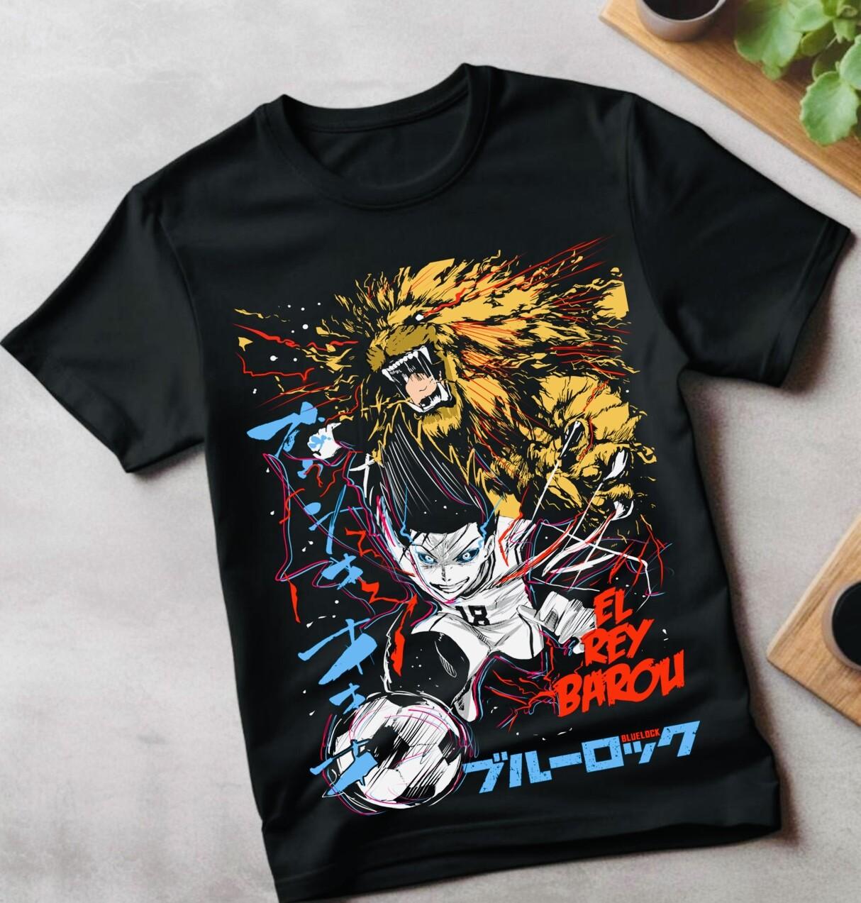 Meguru Bachira T-Shirt Mens Womens Tees Top Blue lock Kunigami,Rin Itoshi,Nagi Anime Manga All Size L