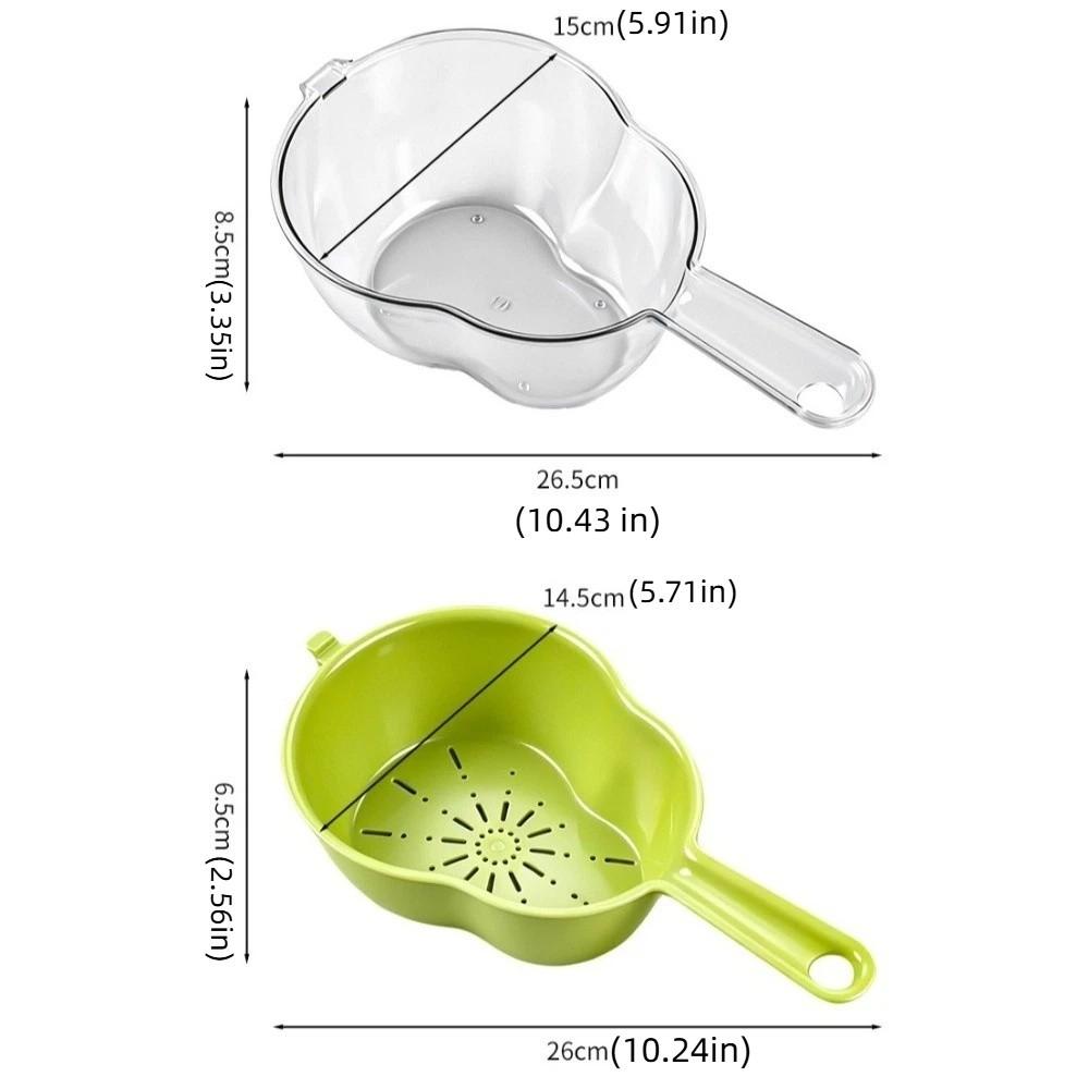 Gourd-shaped Fruit Washing Basket with Handle Draining Basket Vegetable Fruit Strainer Salad Prep