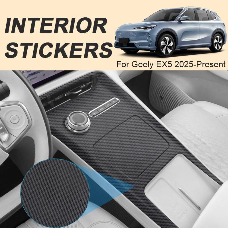 For Geely EX5 2025-Present LHD Car Carbon Interior Sticker Window Lifting Panel Decal Gear Door Protective Film Auto Accessory