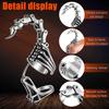 Verplaatsbare Schorpioen Ring Punk Sieraden Vingertop Speeltje Stressverlichting Vintage Gotische Rolpantser Knokkel Metaal Rock Volledige Vinger Ringen