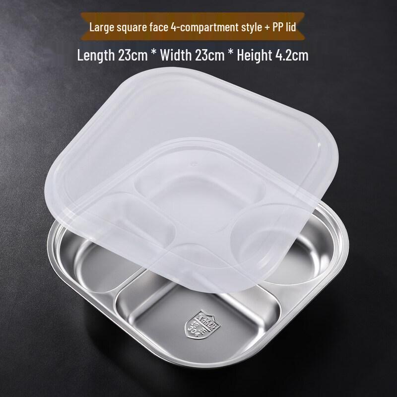 Food-Grade Stainless Steel Divided Lunch Tray