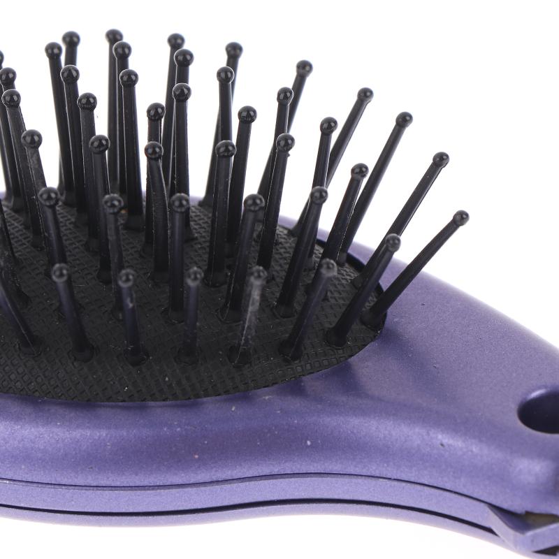 3-In-1 Portable Hair Brush With Mirror And Flat Top Comb Foldable Dual-Use Massage Feature Trendy Air Cushion Comb