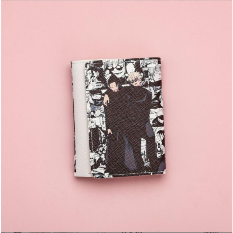 New small fresh short cute cartoon animation student children folding wallet three fold wallet small change bag