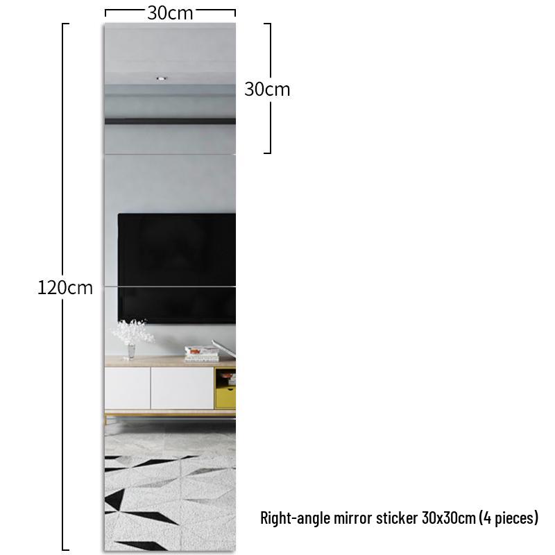 Round Soft Acrylic Wall Sticker Mirror - Self-Adhesive Full Body HD Mirror for Dressing Room