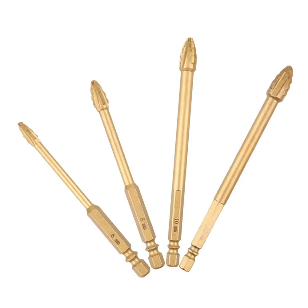 Construction Projects 2pcs Drill Bit Glass Drilling Bits Cooling Required Marking Point Metal Material Stabilize Drilling