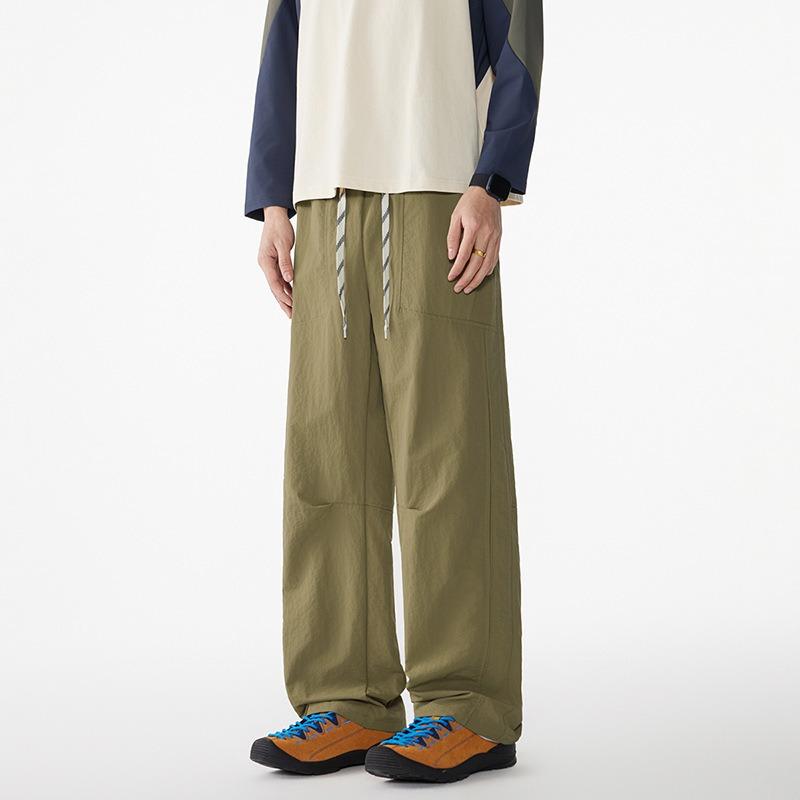Men Summer Thin Loose Quick Dry Outdoor Cargo Casual Long Trousers