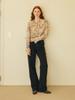 OUEL Ruffle Sleeve Chiffon Blouse_Beige