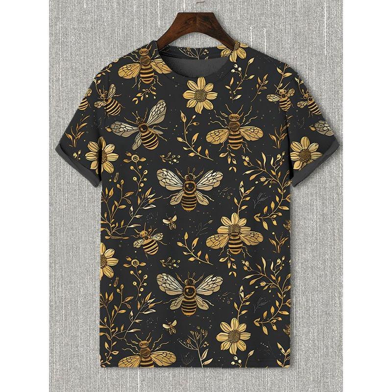 Men's Funny Art Printed T-Shirt Short Sleeved Tees Tops 3D Prints Crew Neck Shirts Summer Casual 2025 Men's Clothing Apparel