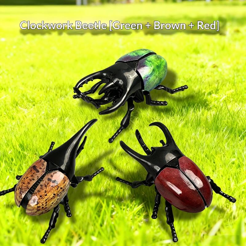 1/3Pcs Simulation Animals Home Desk Decoration Accessory Laser Dazzle Clockwork Big Beetle Model Unique Kids Gift Idea