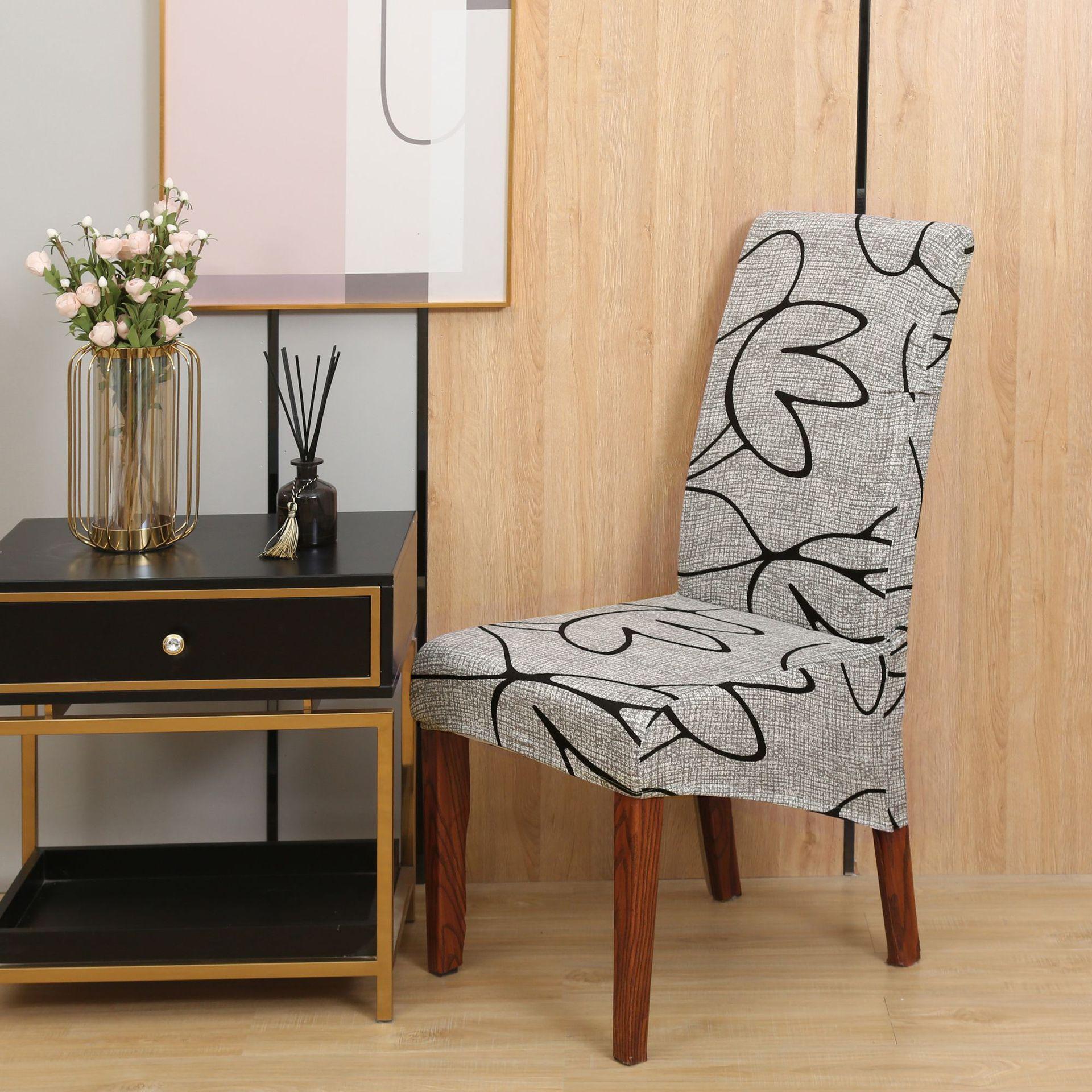 

Printed One-piece Elastic Chair Cover Home Office Use Dust Resist Seat Cover Increased Oblique Dust Resist Chair Covering 42cm