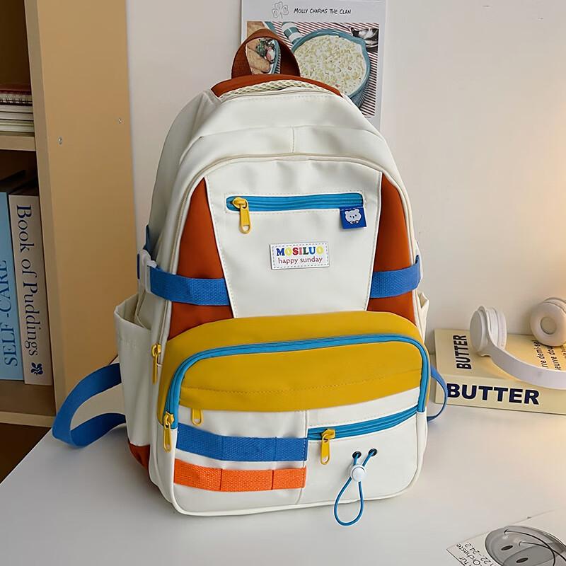 Fashion Color-Block Student Backpack