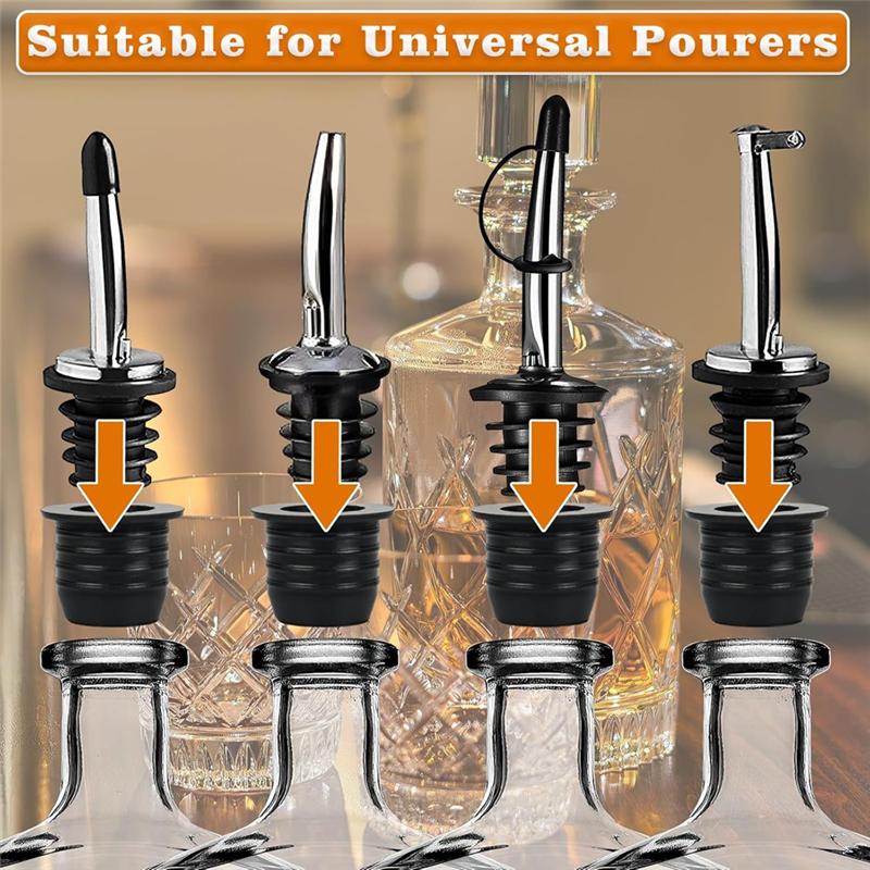 Good-12 Pack Liquor Pour Spout Adapters, Pour Spouts For Large Neck Liquor Bottles, For Alcohol Olive Oil Up To 25 Mm Neck