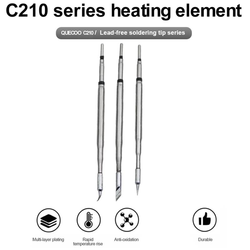A96I-C210 Series Integrated Soldering Iron Tips And Heating Core Efficient Heat Conduction Temperature Recovery For C210
