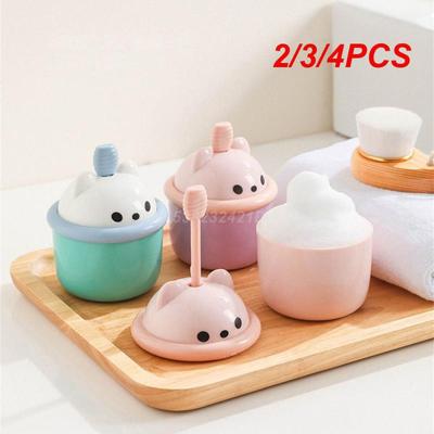 2/3/4PCS Facial Cleanser No Dead Corners Bubbler Cleaning Tools Shower Gel Bubble Beater Convenient Cartoon Bear Bubble Beater