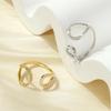 18K Gold Plated Asymmetrical Pearl Ring – Women's Individual Exaggerated Style Jewelry
