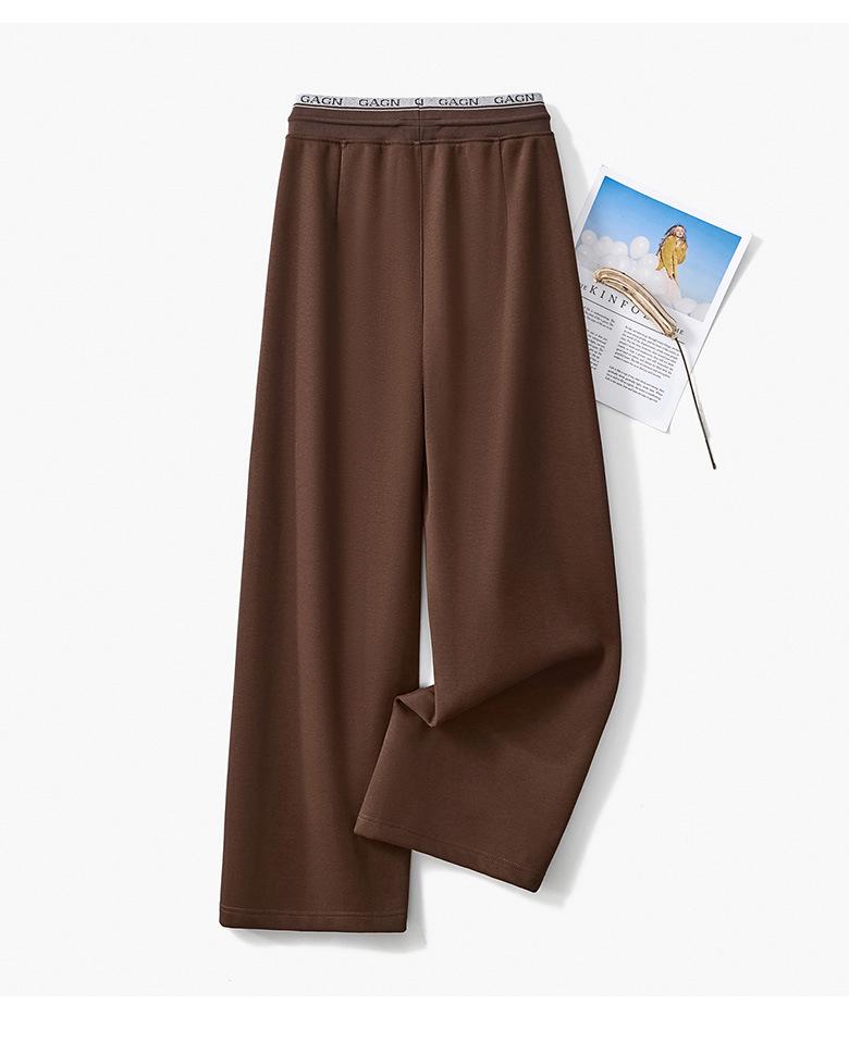 GAGN Europäischer Stil High Waist Schlankmachende Weitbein-Hose für Mütter mittleren Alters - Herbst 2025.