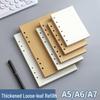 A5 Loose-Leaf Notebook Refill: Lined Daolin & Blank Kraft Pages