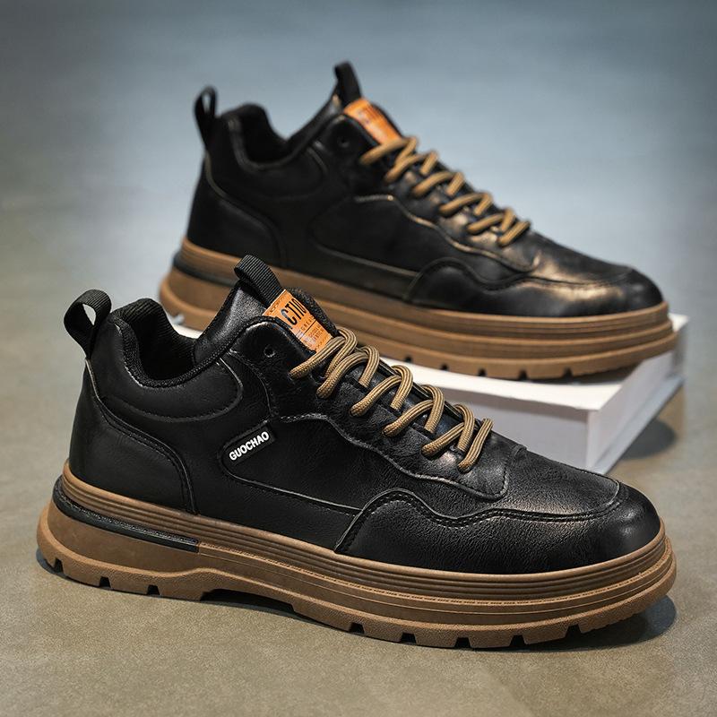 Martin boots autumn men's shoes new breathable waterproof work shoes trendy versatile tooling shoes casual leather shoes board shoes men