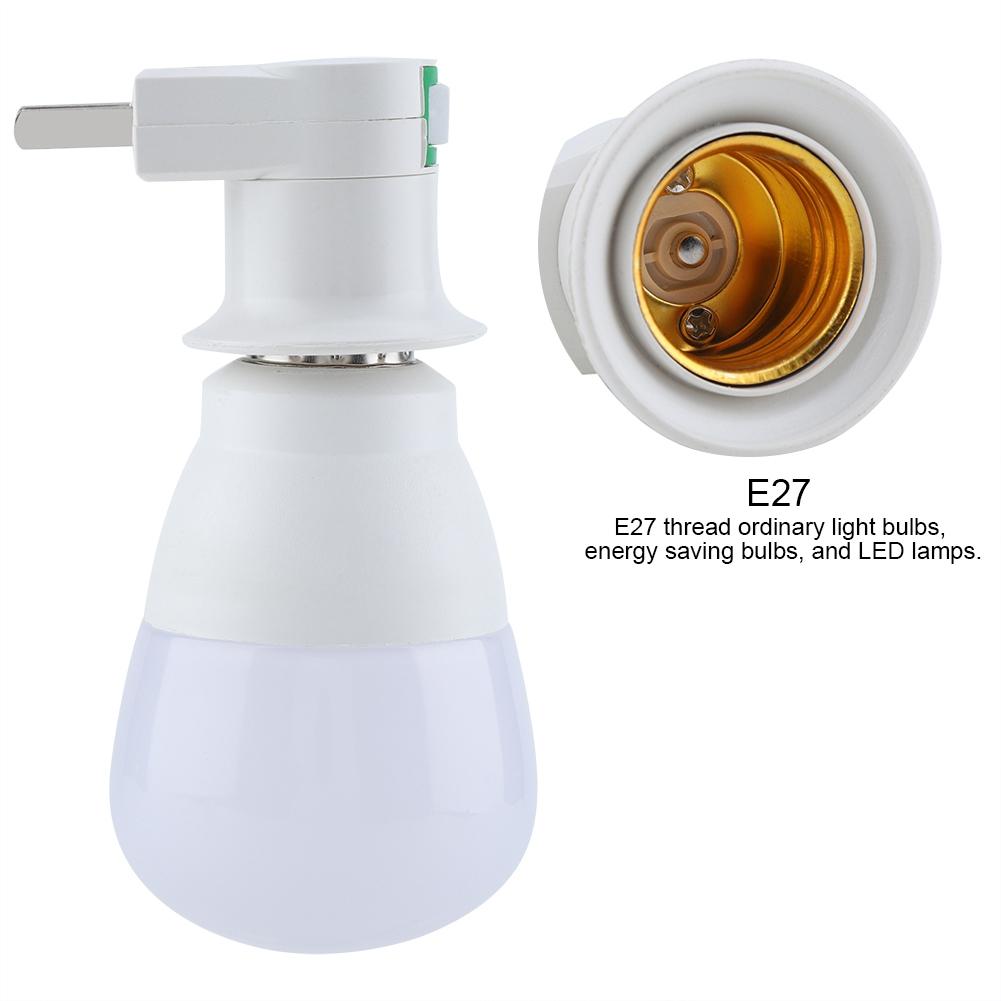 Wall Plug E27 Bulb Lamp Socket Mount Holder Adapter with Control