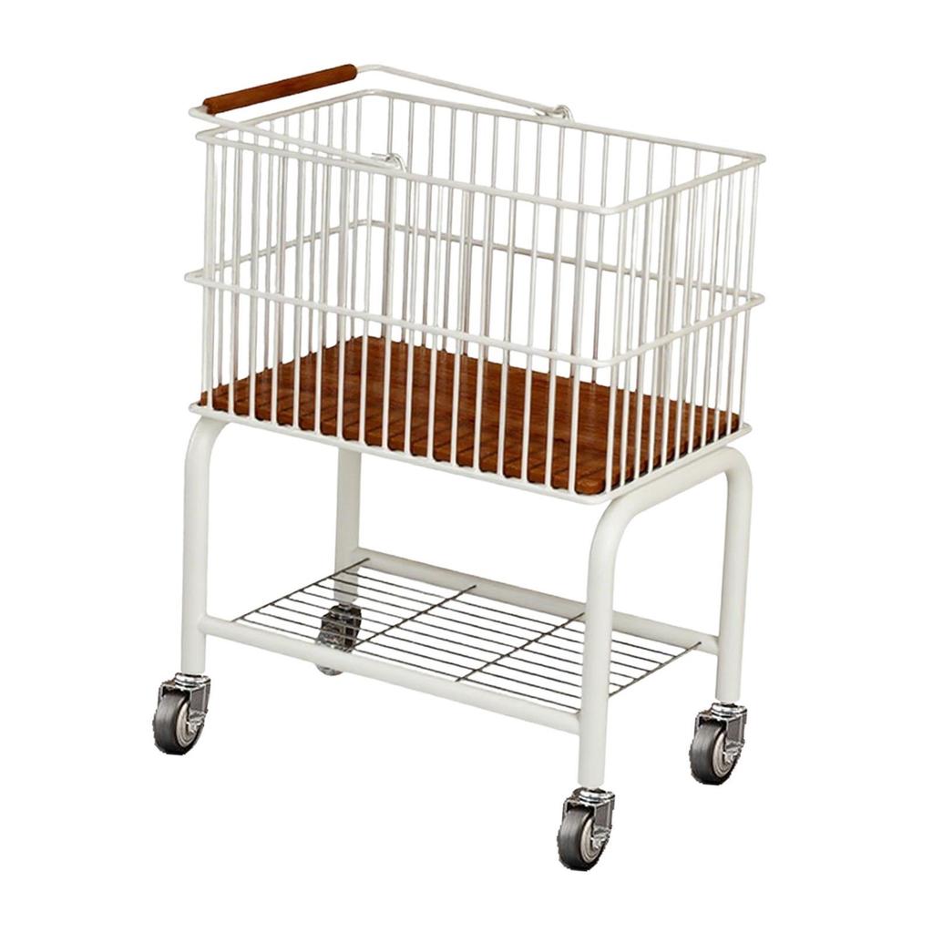 Kleideraufbewahrungswagen mit herausnehmbarem Korb, 70 cm hoch, Farbe, zur Organisation von Schmutzwäsche