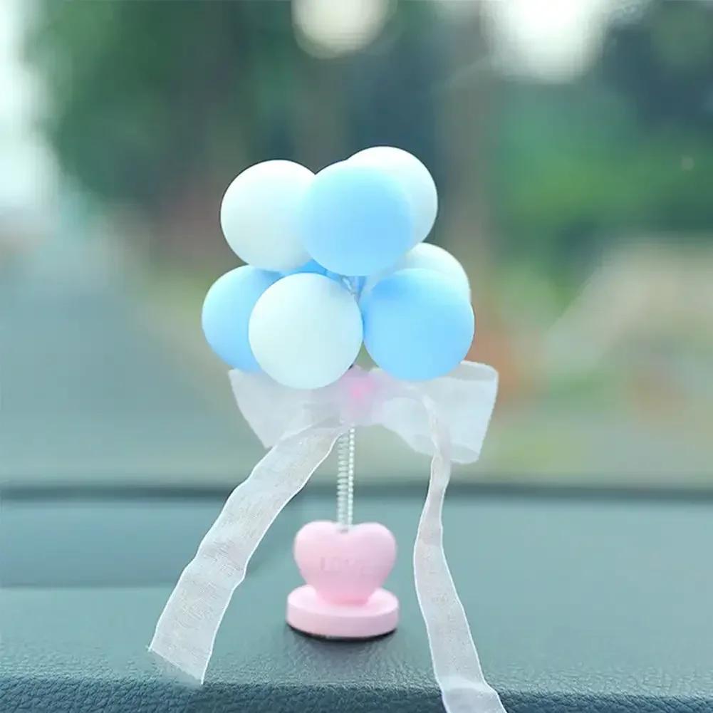 Creative Shaking Head Balloon Car Center Console Decorative Ornaments Cute Bobblehead Car Decorations Car Interior Accessories