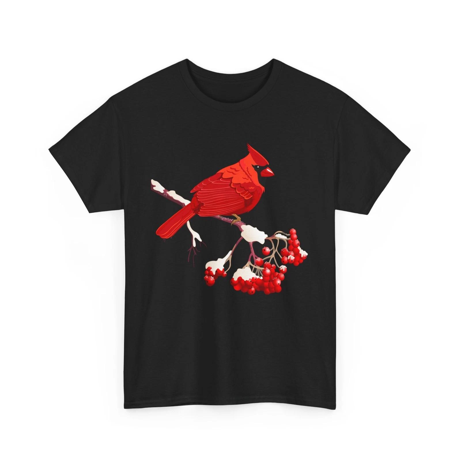 Cardinal Bird Shirt, Birdwatching Ornithology Lovers Ornithologist T-shirt 4XL