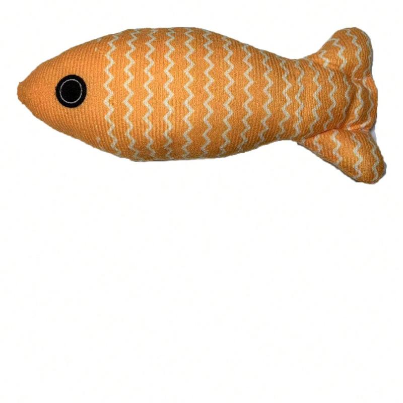 

1pc Cat Toy Catnip Fish Pet Chew Bite Toys for Cats Funny Interactive Soft Simulation Fish Kitten Training Playing Toy Cat Supplies Azabu Mint Fish-yellow