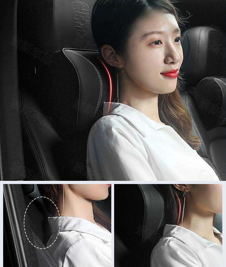 Cuscini Poggiatesta e Supporto Collo per Hongqi HS5/H5/HS7/H7/H9, Cuscini Lombari in Memory Foam per Interni Auto