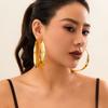 Exaggerated Big Hollow Out Round Hoop Earrings for Women Fashion Circle Shape Ear Rings Ladies Jewelry Gifts Festival