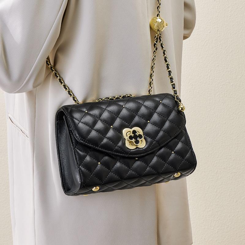 Mrs. Qiao 2025 New Small Square Bag Fashion Chain Bag Crossbody Bag Genuine Leather Women's Bag Shoulder Bag