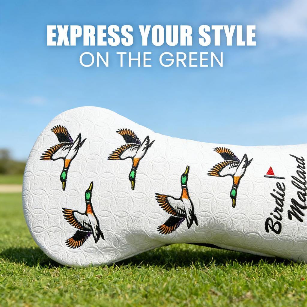 Golf Head Cover Simple Design Birdie Mallard Embroidery High Quality