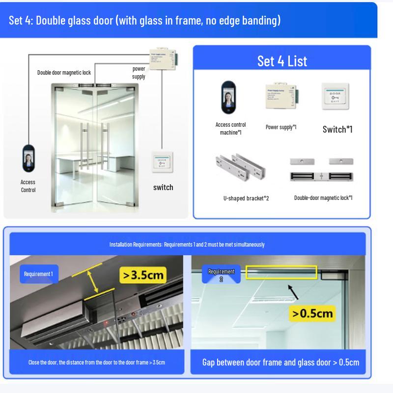 Modian Smart Face Recognition Access Control and Attendance Machine CN plug (adapter included)
