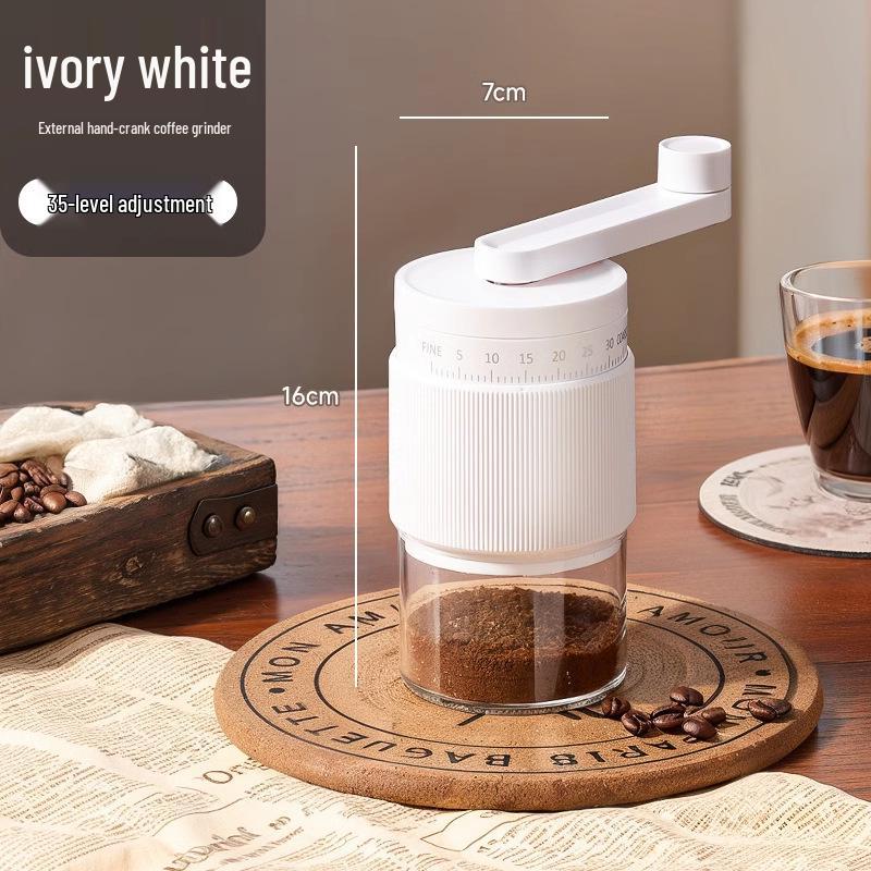 Manual Hand-Crank Coffee Bean Grinder for Home and Outdoor Use