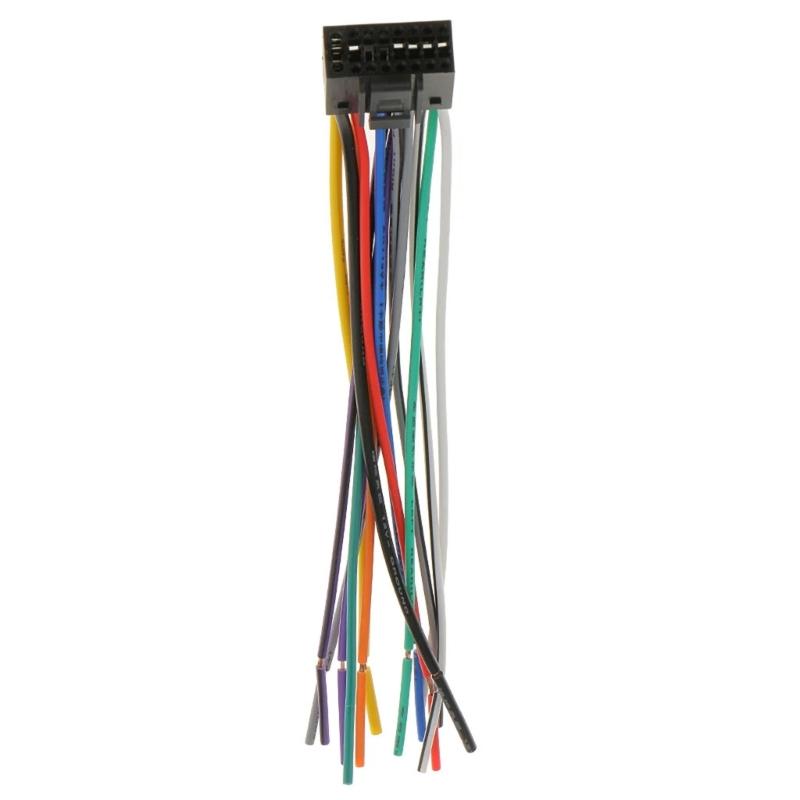 16 PIN Plugs Connect Wiring Harnesses Cable Radio Multimedias Player Car Sockets Modification
