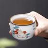 Chinese Retro Dinkware Teacups, Small Tea Cups, Creative Lovely Cat Teaware, Ru Kiln Creative Cracked Master Cup, Small, Cute