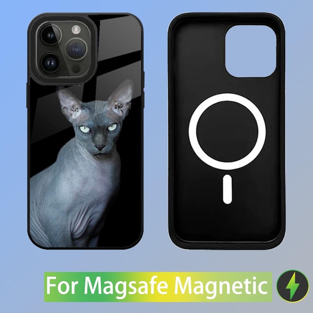 Pet Sphynx Sphinx Cat Phone Case For iPhone 15,14,13,12,11,Plus,Pro,Max Mini Magsafe Magnetic Wireless Charging