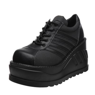 Punk Big Head Platform Women INS Retro Muffin Sneakers JK Wedge Heel Shoes 9.5cm