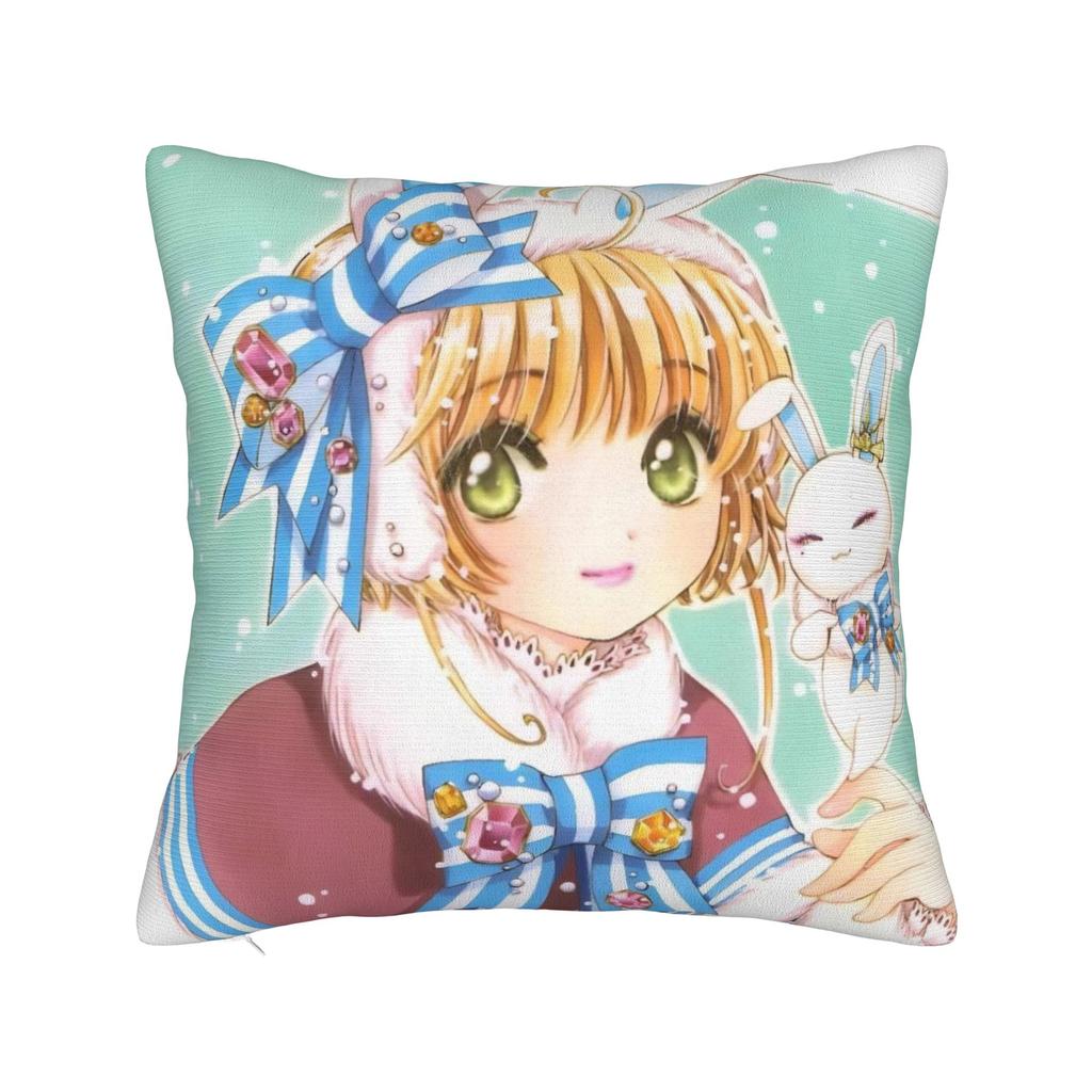 Cardcaptor Sakura Flower Pillowcase Polyester Cushion Cover Decoration Anime Cartoon Pillow Case Cover Home Wholesale 45*45cm