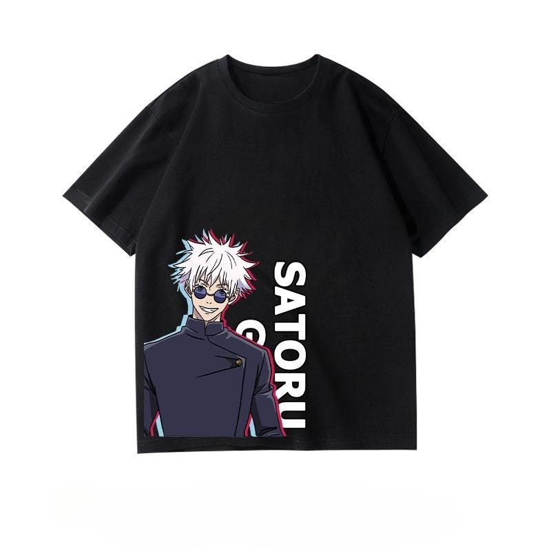 Anime T Shirt Gojo Satoru Yuji Itadori Geto Suguru Tee Unisex Women Cotton Harajuku Loose Top Streetwear Couple Y2k