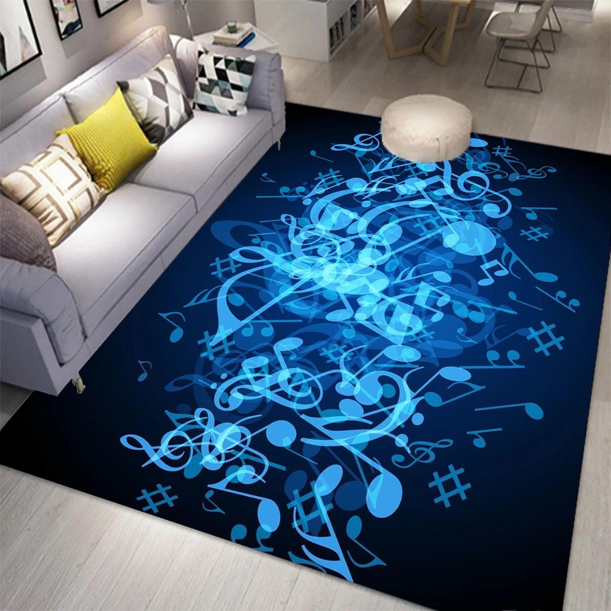 

Music Note Carpet for Living Room Bedroom Hallway Balcony Entrance Doormat Floor Mat Large Soft Anti-slip Area Rug Home Decor 40x60cm