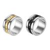 Fashionable Rotatable Ring Elegant Stress Relief Rotating Ring for Women Men Titaniums Steel Geometric Finger Ring