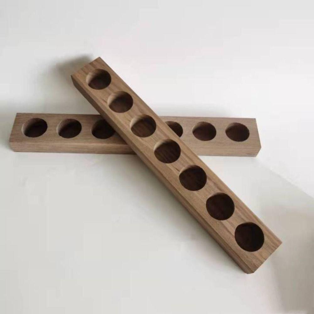 Wooden Essential Oil Display Stand 7 Holes Essential Oils Holder  Polish Case
