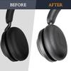 SOULWIT Ear Pads for Jabra Evolve2 65, Evolve2 40, Elite 45h - Cushioned - Black